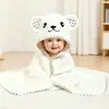 Bata de Baño con Capa de Bebé de Dibujos Animados Manta Bordada Madre y Bebé Terciopelo de Coral Suave Bata con Capucha para Baño Bata de Baño con Capucha para Niños
