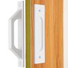 Manija blanca de puerta de granero transfronteriza, manija de empujar y tirar para puerta de madera, manija de madera de montaje en superficie para puerta grande, manija para puerta doble, fácil de instalar