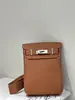 Nueva Bolsa de Pecho Kelly 2025 Piel Genuina Togo Primera Capa Piel de Vaca Bolso Cruzado Casual para Hombro Bolsa de Cintura Kelly Bolsa de Pecho para Mujer