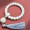 Pulseira Bodhi de Jade Branco Fabricante Atacado Natural Raiz Bodhi Branca Wenwan Contas de Buda Pulseira Masculina Feminina Joia