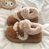 Venta Caliente Exquisitos Zapatos Birkenstock de Suela Gruesa Forrados de Piel para Mujer 2026 Invierno Uso al Aire Libre que Aumentan la Altura Versátiles Cálidos Zapatos de Algodón