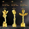 Troféu de Resina Dança Novo Modelo Tudo-em-Um Música Canto Discurso Caligrafia Competição Microfone