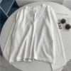 Indústria Pesada Primavera Novo Estilo Cardigã de Botão Tops Soltos Slim Finos Moda Tricotados Mais Fáceis de Combinar Top Casual