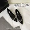 Zapatos de Salón con Punta y Pedrería 2025, Zapatos de una Sola Pieza de Boca Baja, Estilo Primavera, Zapatos Invisibles 2026 para Mujeres Bajitas