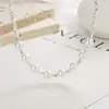 Collar de Plata de Ley 925 con Perlas y Fragmentos de Plata para Mujer, Gargantilla de Perlas Vintage de Verano, Estilo Minimalista con un Toque de Lujo, Joyería Ins de Plata