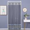Cortina de Porta à Prova de Mosquitos 2026 Novo Modelo Cortina de Gaze Renda Transparente Cortina Divisória para Quarto Uso Doméstico Tela de Porta com Fita Mágica Sem Perfuração