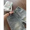 Jeans Masculino com Padrão de Raio e Design Arranhado Moda Trendy High Street Versátil para o Dia a Dia Calça Comprida Moda com Cintura Semi-Elástica