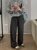 Pantalones de nube de cimitarra adelgazantes, cálidos y gruesos con forro polar para otoño e invierno, pantalones casuales combinables para mujer 2024, pierna modificada transfronteriza