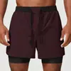 Shorts de Corrida Masculino Transfronteiriço Secagem Rápida Esportivo Zíper Moda Casual Outdoor Tênis Camada Dupla Inferior 1182