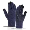 Luvas Quentes de Inverno para Exterior para Homens e Mulheres, Luvas com Tela Sensível ao Toque, Luvas de Tricô Quentes de Inverno para Ciclismo com Pelúcia Extra, Luvas Extra Espessas