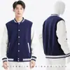 Chamarra de Uniforme de Béisbol con Logo Impreso, Chamarra Estilo Coreano Otoño e Invierno, Uniforme de Béisbol para Hombres y Mujeres, Uniforme de Equipo, Ropa de Trabajo Educativa Holgada