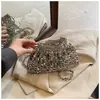 Bolso de noche moderno con lentejuelas para mujer, versión coreana, diseño estilo ins, bolso de hombro de nicho, bolso cruzado mini elegante con cadena