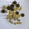 Pregos de Cabeça Chata, Pregos Decorativos, Pregos Estendidos para Sofá, Pregos para Papel de Parede Macios e Rígidos, Pregos de Madeira, Pregos Coloridos de Cabeça Chata Grandes Dourados