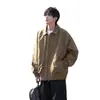 Chaqueta Casual para Hombre Tendencia Primavera Solapa 2025 Nueva Moda Marca Versátil Negro Morado