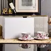 Estilo Pastoral D Familia Granville Jardín Taza de Té Té de la Tarde Porcelana Ósea Taza de Café y Platillo 250ml Regalo de Inauguración