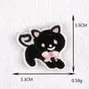 Parches Bordados de Conejo y Gato de Dibujos Animados Hechos a Mano, Parches Autoadhesivos DIY para Ropa y Bolsos, Lindos Hechos a Mano