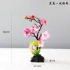 Plato de Guarnición para Sashimi Plato Decoración Emplatado Adorno Creativo Flores Plantas Concepto Artístico Plato Bandeja Adorno Flores Artificiales Flor