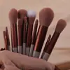 Rojo Neto Nuevo 13 Sijiqing set de brochas de maquillaje portátil pelo suave brocha para colorete brocha para sombras de ojos juego completo de herramientas de belleza