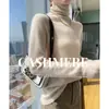 Leve, macio e flexível, o novo suéter feminino de gola alta em cashmere 2026 para outono e inverno é uma camada base de malha de lã