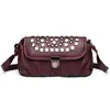 2026 Bolso Cruzado Amazon con Remaches para Mujer Estilo Retro Piel Suave Gran Capacidad Bolso para Madres de Mediana Edad Bolso de Viaje