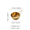 Tigela de vinho de arroz dourado de aço inoxidável estilo coreano restaurante picles tigela com alça tigela shirah ao ar livre alça única tigela de tempero para mergulho
