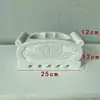 Mesa de chá pequena estilo Zen base de castiçal de pedra incensário frente de túmulo ao ar livre para queimar incenso Mármore Branco Pedra Verde Ornamento Retangular
