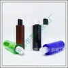 Botella plana de 200 ml con tapa flip-top, botella para tónico, botella para loción, botella dispensadora marrón de 200 ML, botella para aceites esenciales, botella para medicamentos líquidos