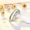 Anillo Abierto de Perlas y Diamantes Completos Estilo Francés Corte, Anillo Hueco Tallado Vintage para Mujer, Moderno y Ajustable