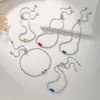 Pulsera Geométrica Minimalista Europea y Americana con Piedra de Nacimiento y Doce Piedras del Zodiaco, Lujo Ligero, Estilo Vintage de Gama Alta para Mujer, Venta al por Mayor Popular Transfronteriza