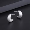 Pendientes de bola de temperamento cepillado de plata de ley s999 Di Feng para mujer, pendientes de viento frío esmerilados, pendientes de explosiones vibrantes vintage