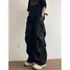 Calça Paracaidista Funcional Americana Tendência Outono Masculina Calça Esportiva de Assalto Larga Reta de Perna Larga Casual Calça Cargo