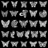 50 pegatinas decorativas transparentes de mariposas blancas para agendas, fundas de teléfono pintadas a mano, ventanas y decoraciones navideñas