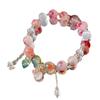 Pulsera de Piedras Naturales Coloridas para Mujer Super Inmortal Bolsa de la Fortuna Dólar Colgante de Borla Pulsera de Nicho Pulsera de Diseño Transfronterizo