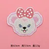 Patch Bordado de Gato Coelho de Cauda Longa para Livros, Decoração de Computador, Patch Adesivo para Mochila, Patch para Roupas Termocolante Sem Costura