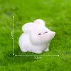 Micro paisaje creativo lindo animales besándose casa de muñecas decoración diy accesorios mini escritorio coche pequeños adornos