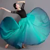 Saia Larga de Balanço para Dança Clássica Saia Longa de Meio Comprimento para Prática de Dança Moderna Saia de Gaze Elegante para Performance de Dança Quadrada de Xinjiang para Adultos