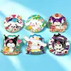 Broche Criativo de Cão de Canela Kuromi Forma de Desenho Animado Fofo Emblema de Liga Design de Gotejamento de Óleo Acessórios para Roupas Bolsas