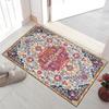 Felpudo de entrada, felpudo de entrada, felpudo de estilo étnico para el hogar, alfombra de TPR lavable con base plegable