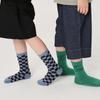 1513 Calcetines Infantiles al por Mayor Primavera Nuevos Casuales Color de Contraste Geométricos Calcetines de Media Caña para Bebé Calcetines de Algodón Sin Costuras para Niños y Niñas