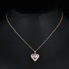 Moda Deseo Transfronterizo Colgante de Collar Corazón de Océano Collar Geométrico de Metal Regalo para Pareja Joyería Venta Directa de Fábrica