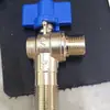 Válvula Triangular Cobre Puro Grande Vazão 1/2 Polegada Água Quente e Fria Universal 3/4 Polegada Aquecedor de Água Válvula Esfera Interruptor