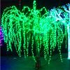 Luz LED para árvores de paisagem, iluminação LED verde salgueiro para parque comunitário, luz amarela para árvores de salgueiro