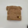 Gorro de Punto Grueso con Forro Polar para Otoño e Invierno, Protege Orejas, Cálido, Versátil, Estilo Coreano, Orejas de Oso Lindas