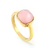 Anillo de Acero Inoxidable Dorado Estilo Ins Retro Lujo Accesible Versátil Simple Moderno Joyería Europea y Americana Transfronteriza para Mujer