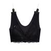 Sutiã de renda sexy plus size com fivela frontal e sem argola de aço para comércio exterior transfronteiriço, sutiã auxiliar anti-flacidez e com franzimento