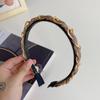 Diadema de Aleación Tejida con Cadena Estilo Coreano Calada con Borde Fino Textura de Haz de Cabello Grotto Sencilla Accesorios para el Cabello para Mujer