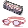Gafas de natación para adultos transfronterizas, marco pequeño moderno, silicona impermeable, gafas de natación para mujer, de competición profesionales, alta definición, impermeables y antivaho
