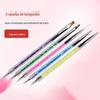Cross-border estilo japonês 5 terno de duas cabeças pintado desenho caneta ponto caneta ponto de perfuração caneta fototerapia caneta escova de unhas ferramenta