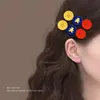 Pasador de Pelo con Botón de Oso de Colores Accesorio para el Cabello Flequillo Pin Lateral Frente Pin de Pico de Pato Sin Costuras para Mujeres