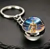 Llavero de los Doce Signos del Zodíaco para Hombres y Mujeres, Colgante para Mochila de Estudiante, Llavero Colgante Giratorio de Luna Doble Cara del Zodíaco Grande